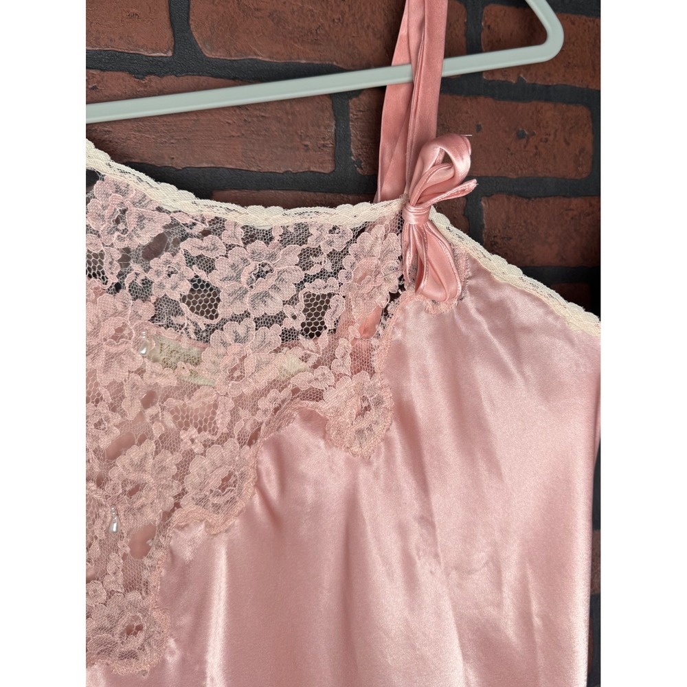 Victoria's Secret Gold Label Pink Lace Tear Drop Nightgown Vintage 90's Wmns‎ Lg - Picture 8 of 8